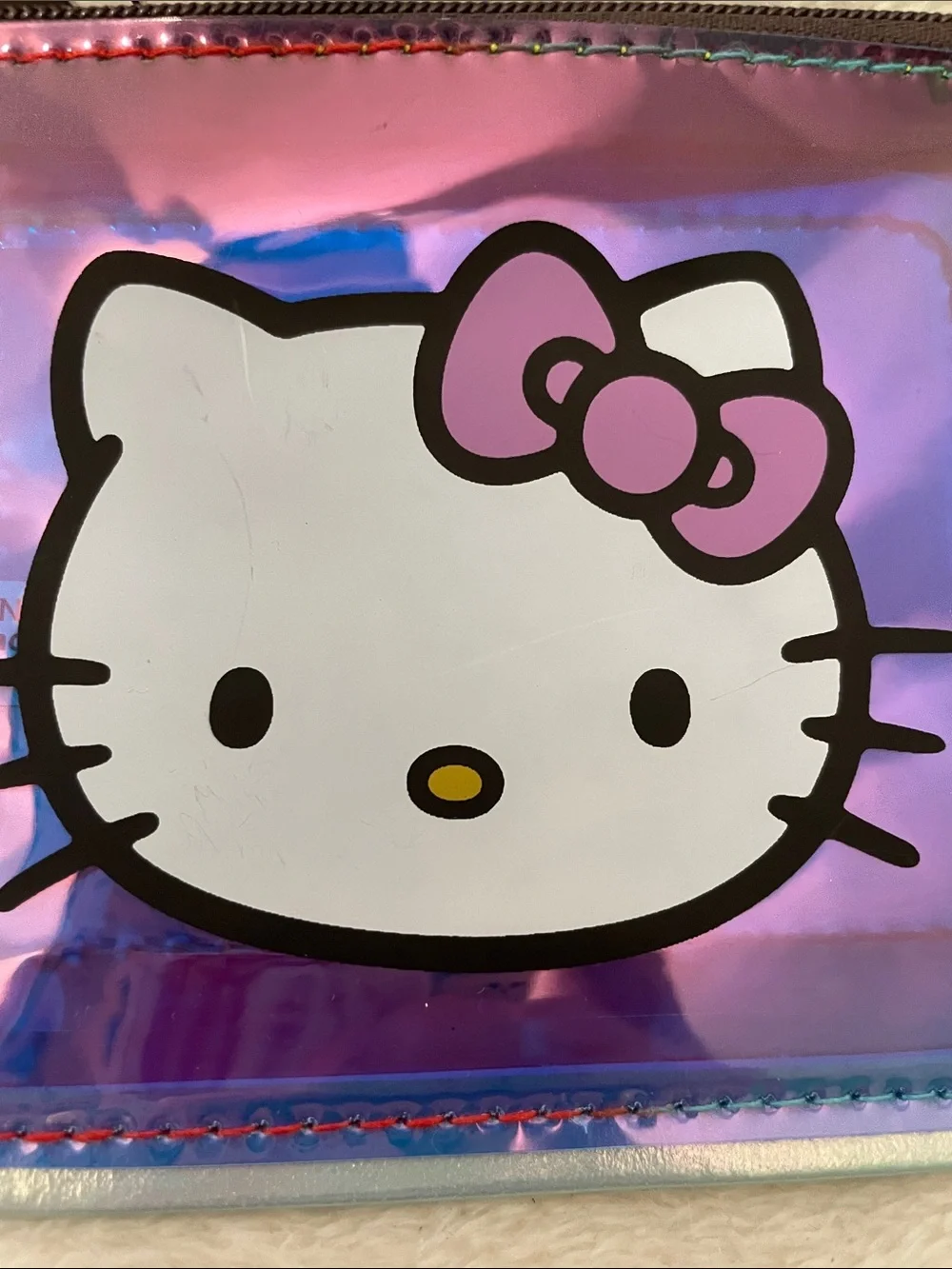 Hello Kitty Blue Holographic Card Holder Pouch